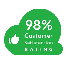 98%25 customer satisfaction rating