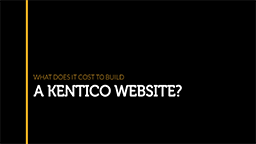 What Does it Cost to Build a Kentico Website?