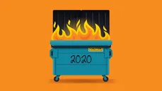 Dumpster fire graphic