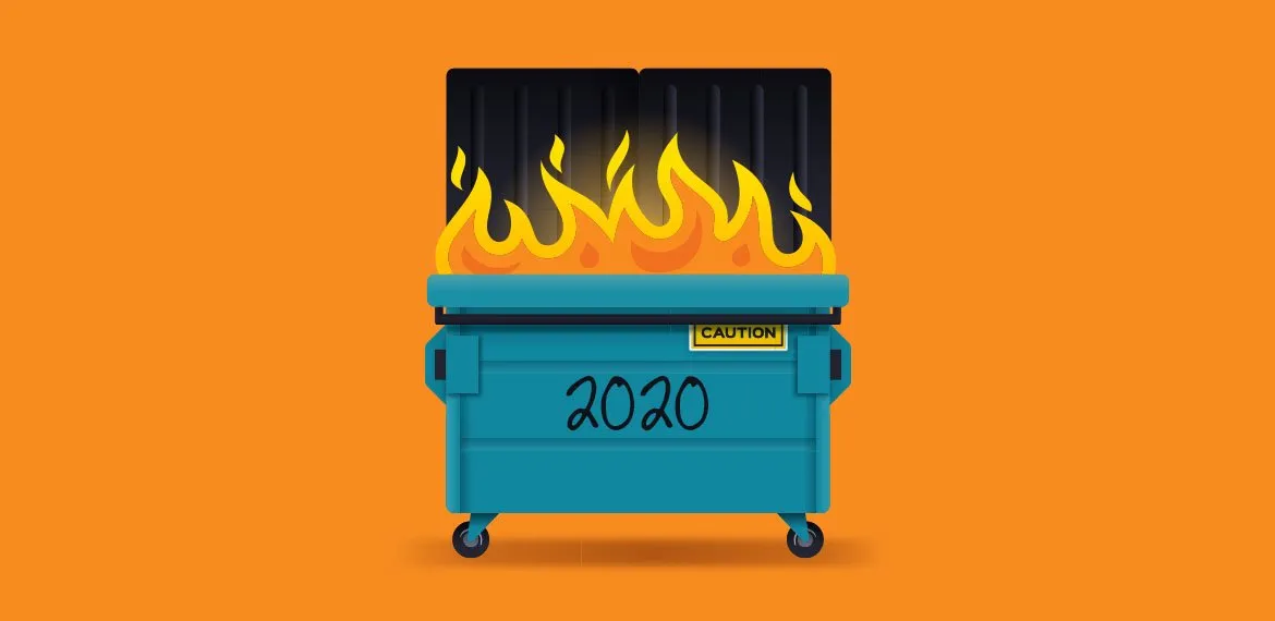 Dumpster fire graphic