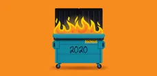 Dumpster fire graphic
