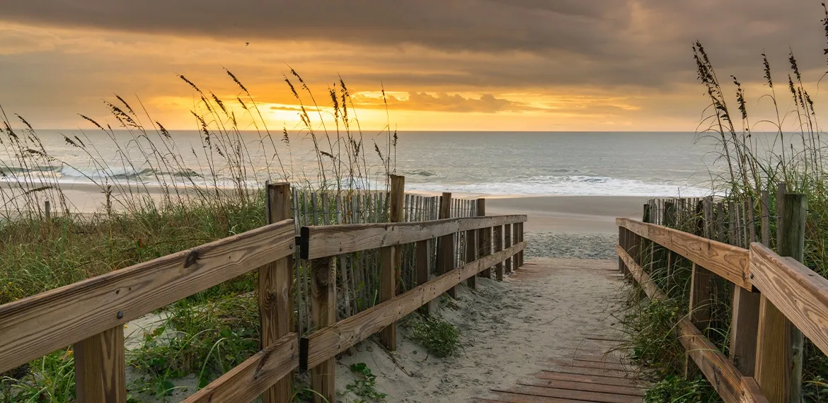 Beach at sunset