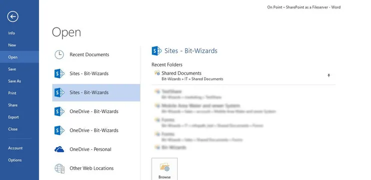 Accessing Files Stored in SharePoint