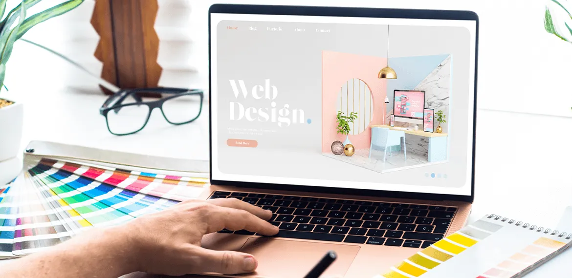 Person looking at a website