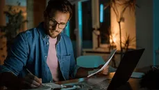 Man taking notes