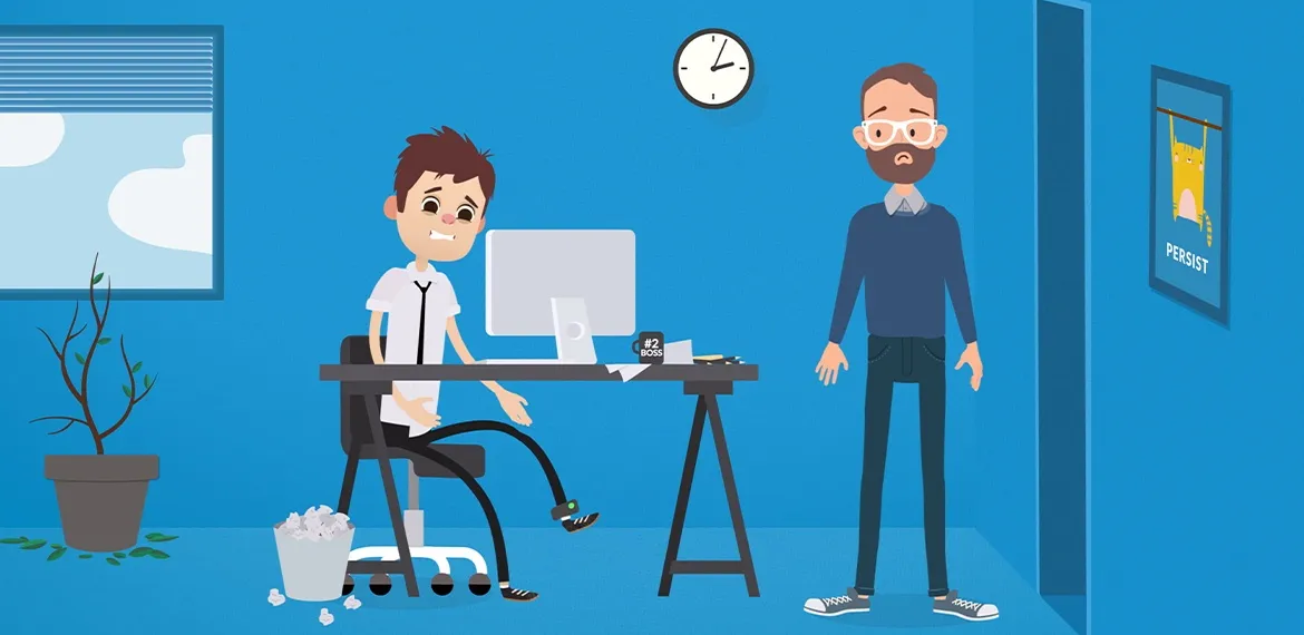 Office worker graphic