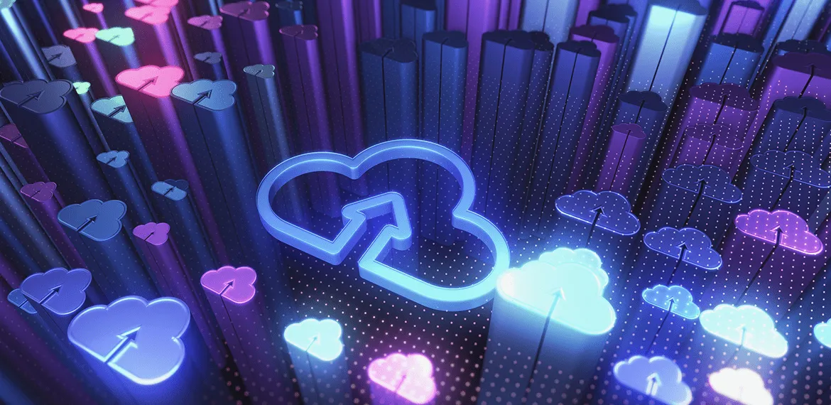 Cloud upload graphic