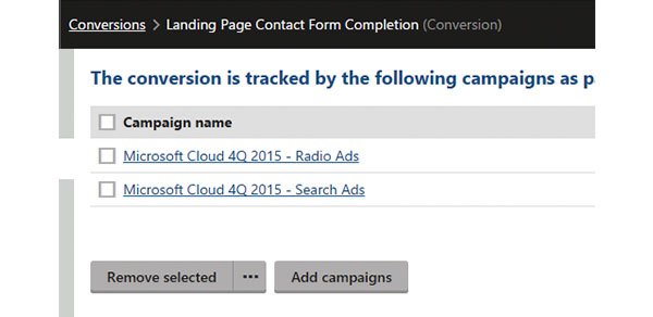 associate kentico conversions with campaigns