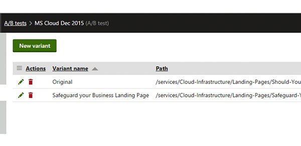 set-up alternate landing page in kentico