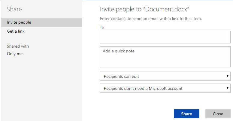 invite people window