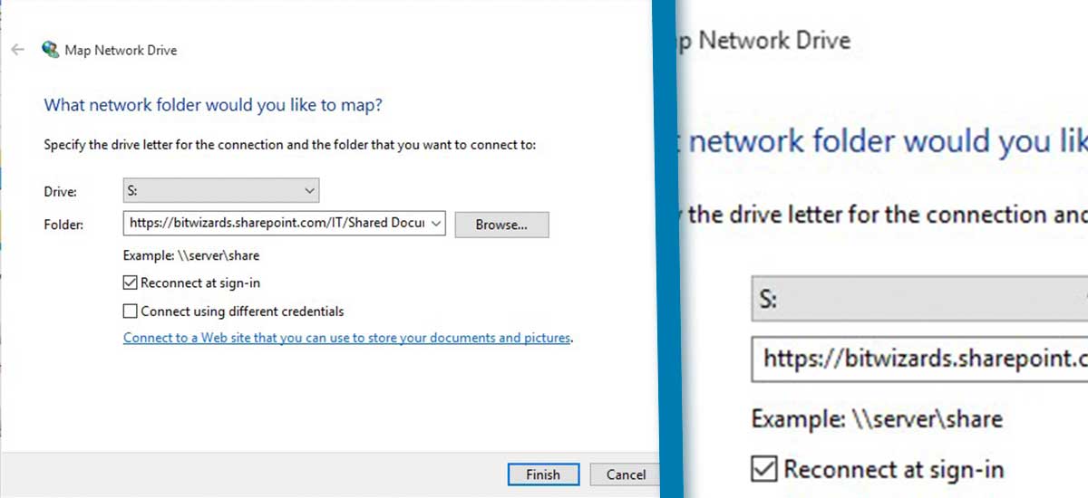 sharepoint mapped drive