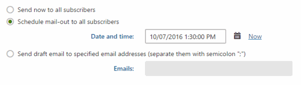 update an already scheduled newsletter send