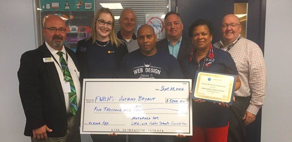 FWBHS teacher Anthony Bryant presented with STEM Grant
