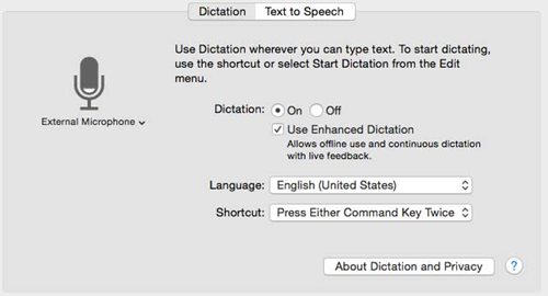 dictation on mac