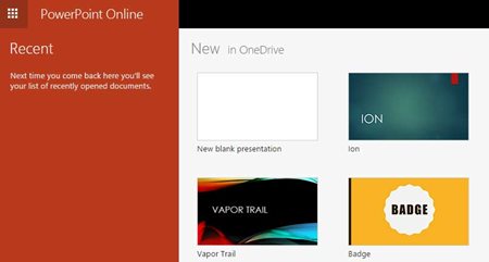 powerpoint online window